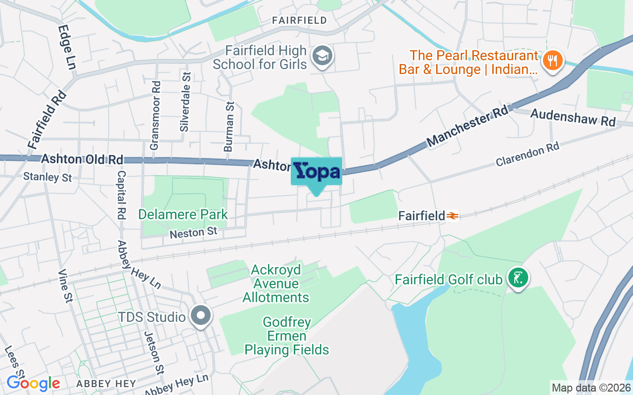 Map showing the location of M11 1HG