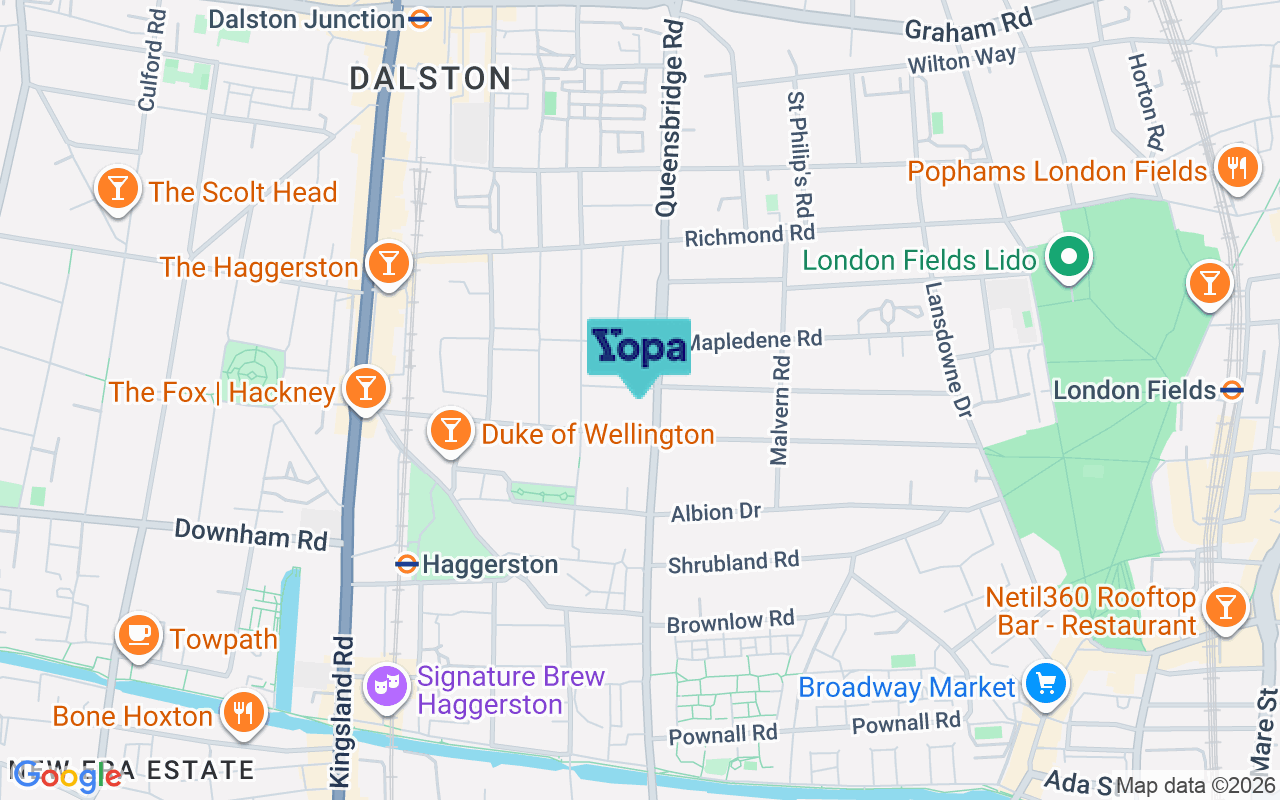 Map showing the location of E8 3AP