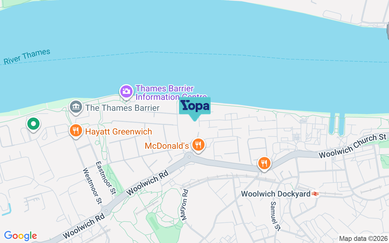 Map showing the location of SE18 5SU