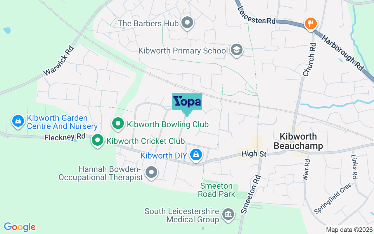 Map showing the location of LE8 0HX