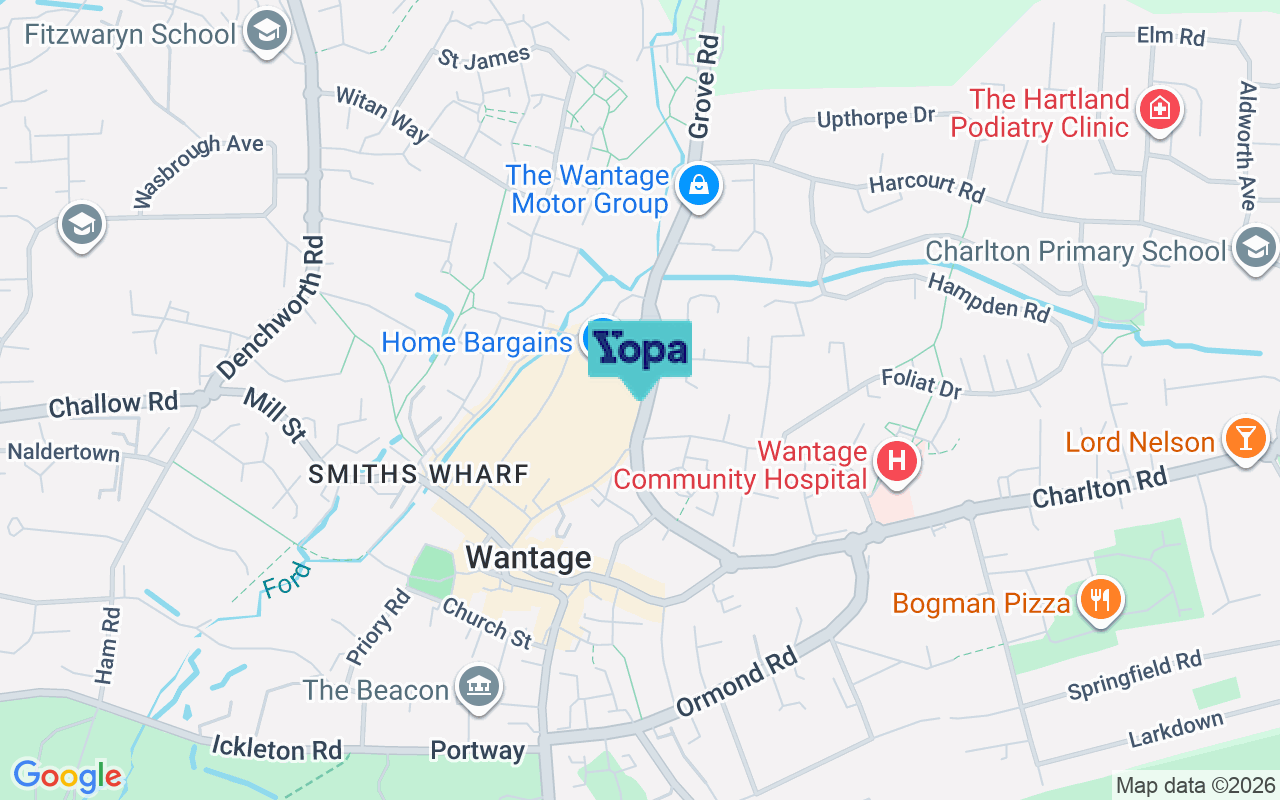 Map showing the location of OX12 7BH